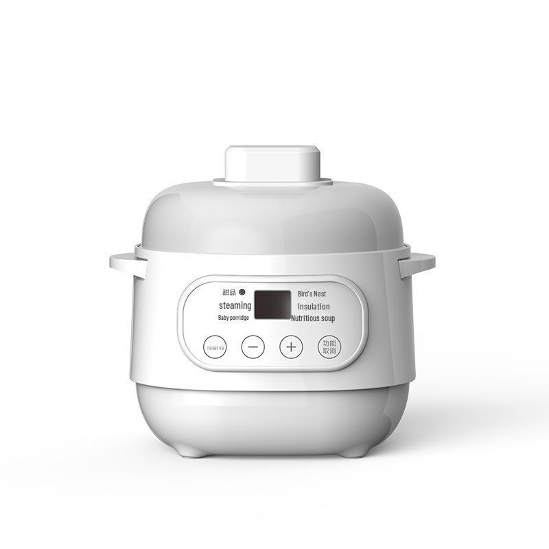 Electric Mini Ceramic Stew Pot with Timer - Auto Health Bird's Nest Steamer & Home Gift
