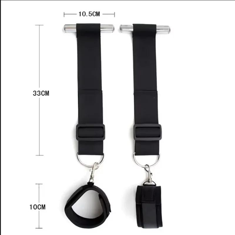 Adult Game Adjustable Bdsm Restraint Strap Handcuffs Wrist & Ankle Cuff Sex Restraint Neck Flirt Sex Toys For Women Man Sex Shop
