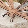 1/2/3Pcs Rusty Dragonfly Decoration Weather-proof 3D Metal Dragonfly Art Statue Indoor Outdoor Garden Patio Backyard Fence Wall Ornament