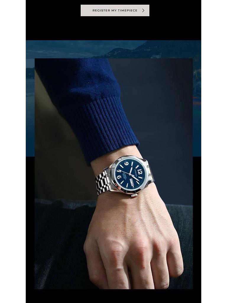 Gubaisen Men's Waterproof Quartz Watch with Calendar Feature