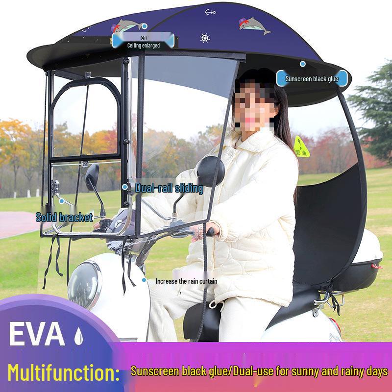 Electric Vehicle, Bicycle, and Motorcycle Sunshade & Rain Canopy Awning