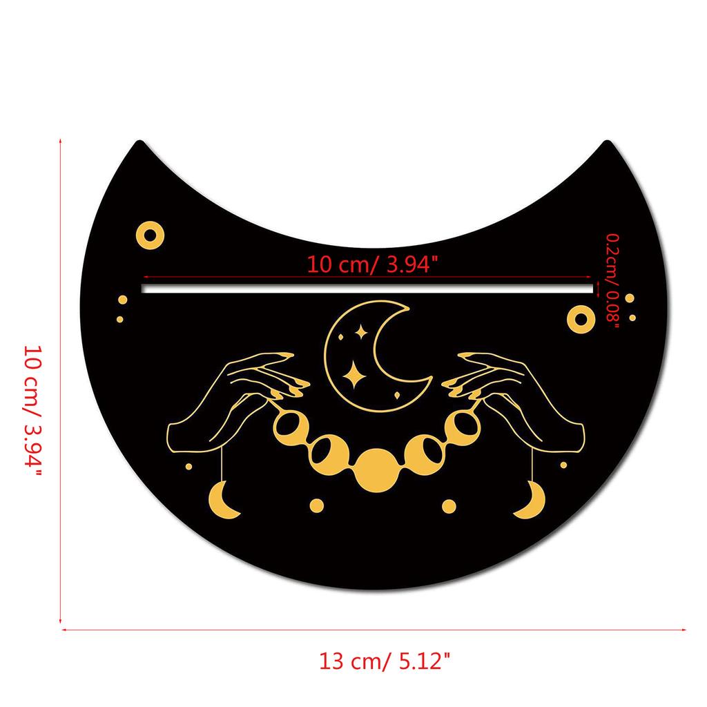 Witch Divinations Tarots Display Base Moon Phases Tarot Altar Stand Holder Witchcraft Supplies Wood Cards Stand Holder