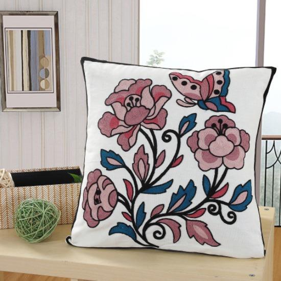 Business Gifts Souvenirs Cotton Embroidered Embroidery Pillow Bedside Cute Cartoon Large Pillow Nordic