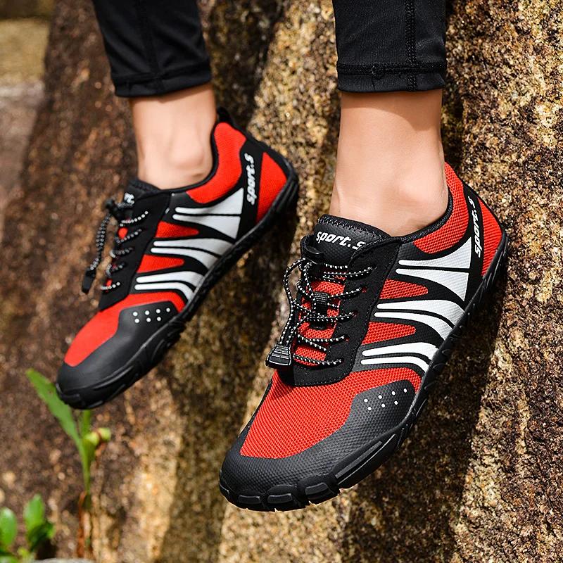 

Летние Минималистичные Кроссовки для Трейлраннинга Босиком, Кроссовки для Кросс-тренинга, Широкий Носок, Дышащие, Высококачественные Минималистичные Кроссовки 35 красный