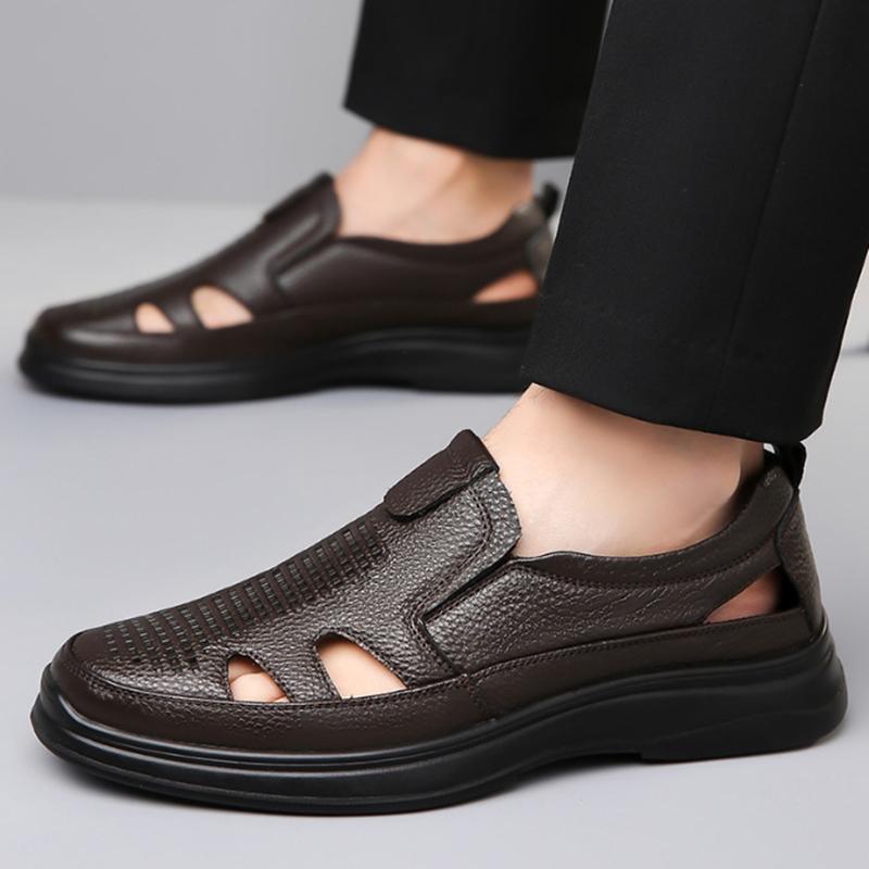 Модная мужская мягкая кожаная повседневная обувь 2024 года — фото 8