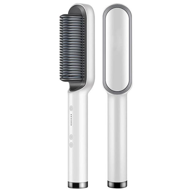 New Hair Straightener Ceramic Hot Comb 2 In 1 Electric Straighten Hair Brush Negative Ion Anti-Scalding Styling Tool