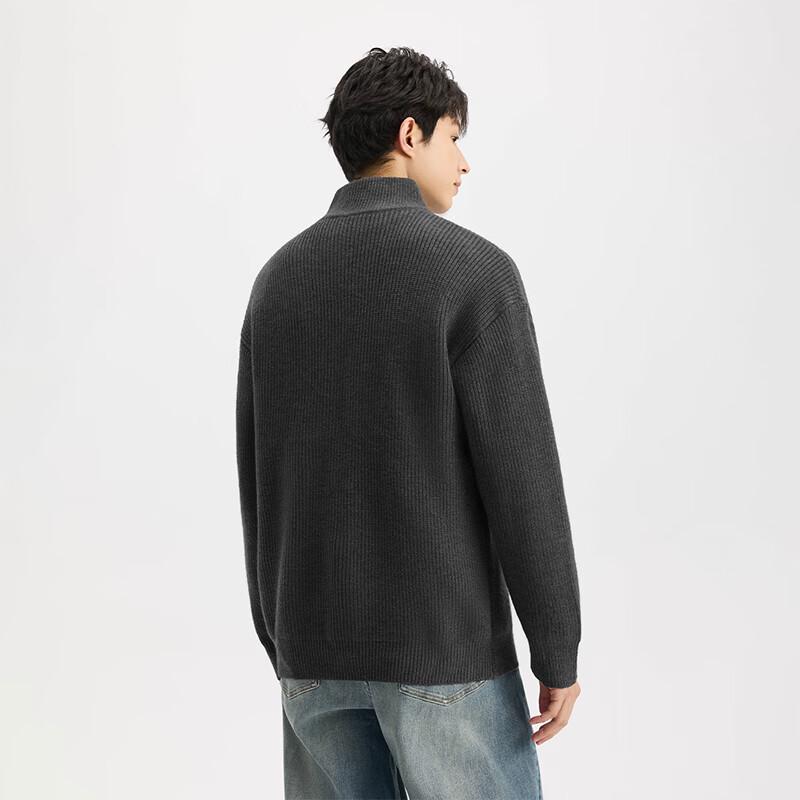 MARK FAIRWHALE Men's Vintage Heavyweight Thermal Full-Zip Knitted Cardigan