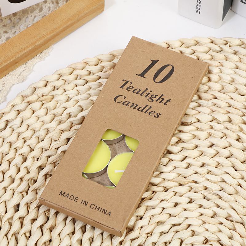 10 Aluminum Shell Tea-light Candles for Valentine's Day Proposals, Hotels, Insulation