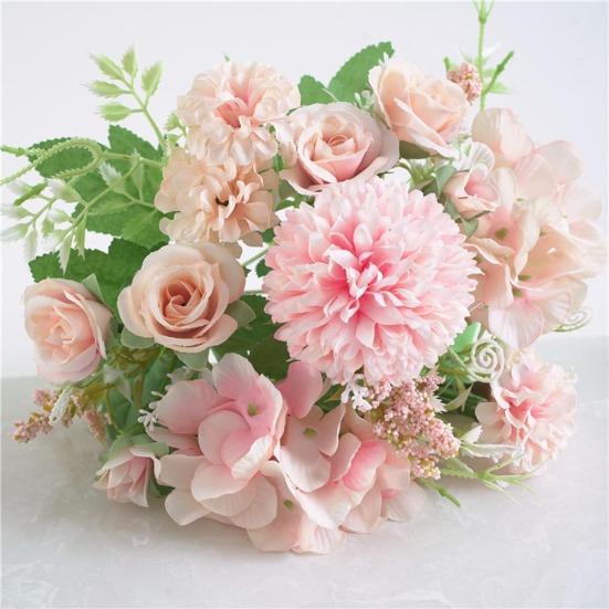 1 Stück künstliche Rose Blume Hochzeit Braut Handstrauß Party Home Blumendekor