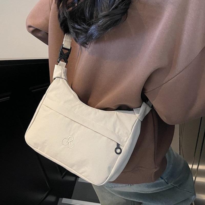 New nylon shoulder bag commuter small square bag lightweight and versatile student messenger bag simple tote bag women's bag