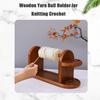 Wooden Wool Spool Rack Knitting Auxiliary Tool Wool Tool Fixed Storage Rack Sewing Spool Storage And Wool Desktop Household K6W9