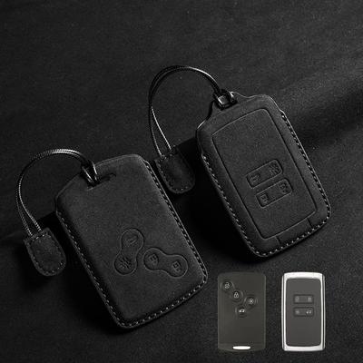 Leather Car Key Case Cover For Renault Duster Captur Clio Logan Megane RS 1 2 3 4 Koleos Scenic Nema Fluence Zoe Accessory
