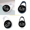 F26C Horloge Électronique LED Affichage LED Commande Tactile Montre de Poche Suspendue avec Clip Fonctionne à Piles pour Sacs à Dos et Ceintures