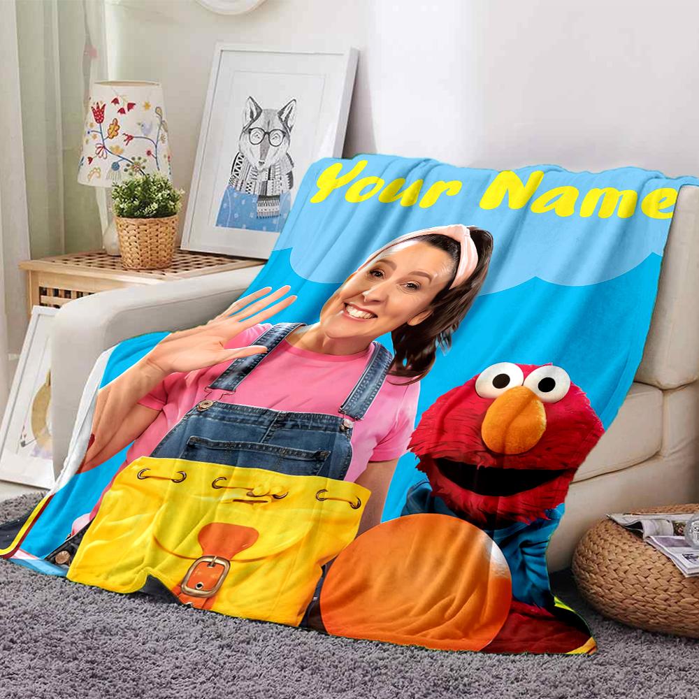 Customiz Name Personality Ms. Rachel  Blanket Soft &Warm Sofa Office Bed Travel Lunch Break Blanket, Gift Suitable All Seasons