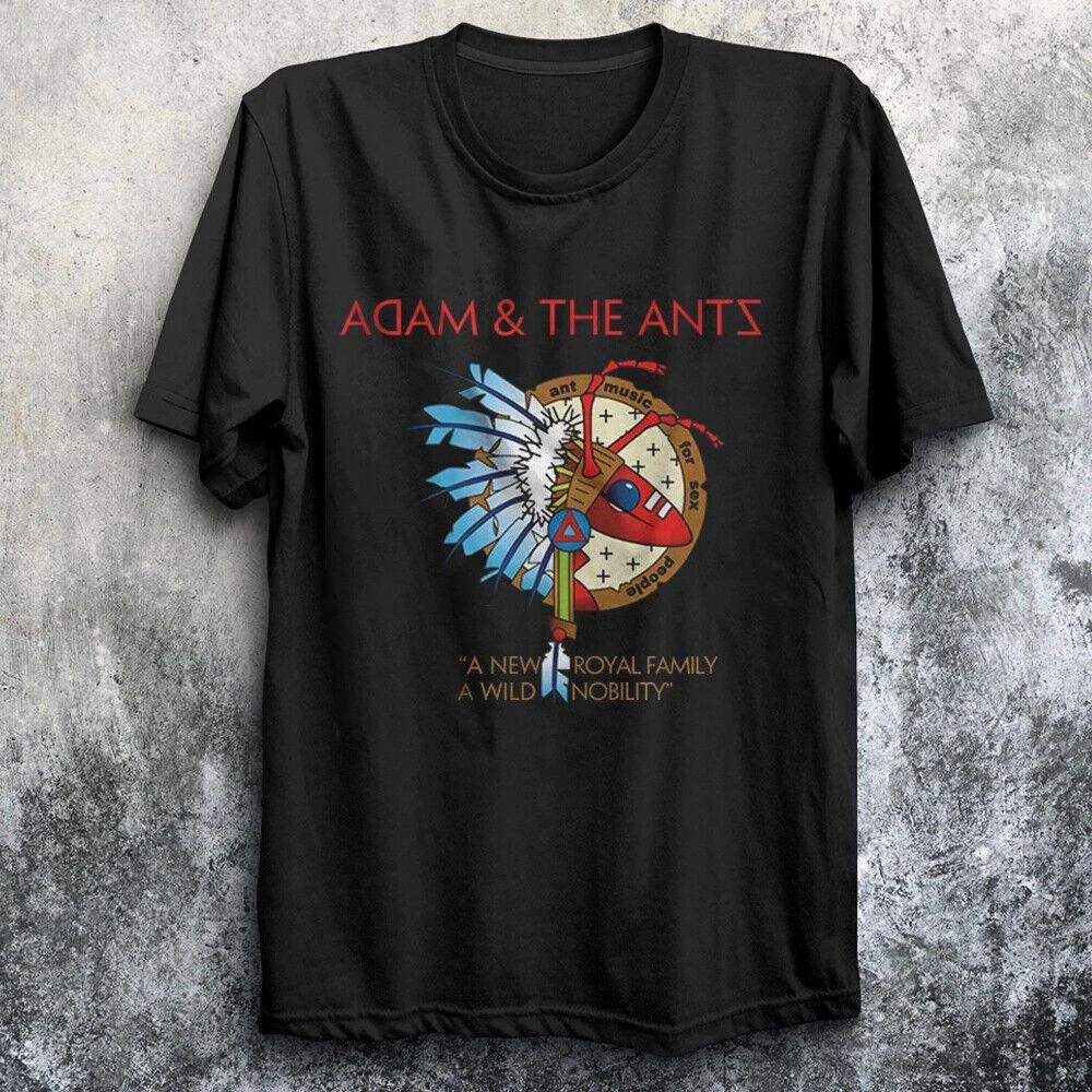 Hot Adam And The Ants Tour Shirt Gift Funny Cotton Black Shirt