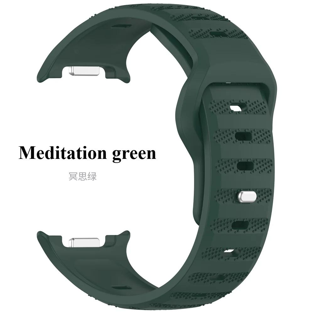 Řemínek pro Samsung Galaxy Watch 8 Classic 46mm Odolný silikonový náramek Nastavitelný náramek se skrytou sponou pro Galaxy Watch 40mm 44mm