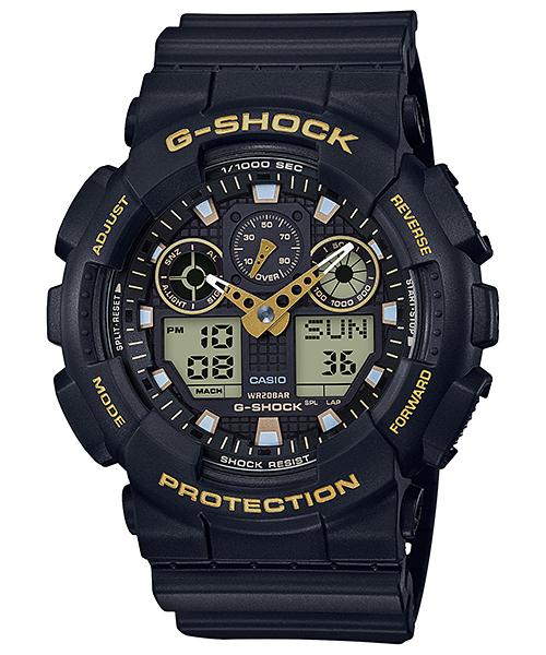 

Casio Men s Resin 200M Water Resistant Digital Shock Resistant Quartz Watch GA-100GBX-1A9 чёрный