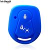 Silicone Key Case Shell 2/3 Button Car Key Cover for Ssangyong Rexton Actyon Kyron Korando Holder Keychain Car Key Cover Remote