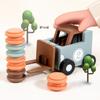 Interactive Wooden Forklift Game: Early Education Puzzle & Logical Thinking Toy for Kids