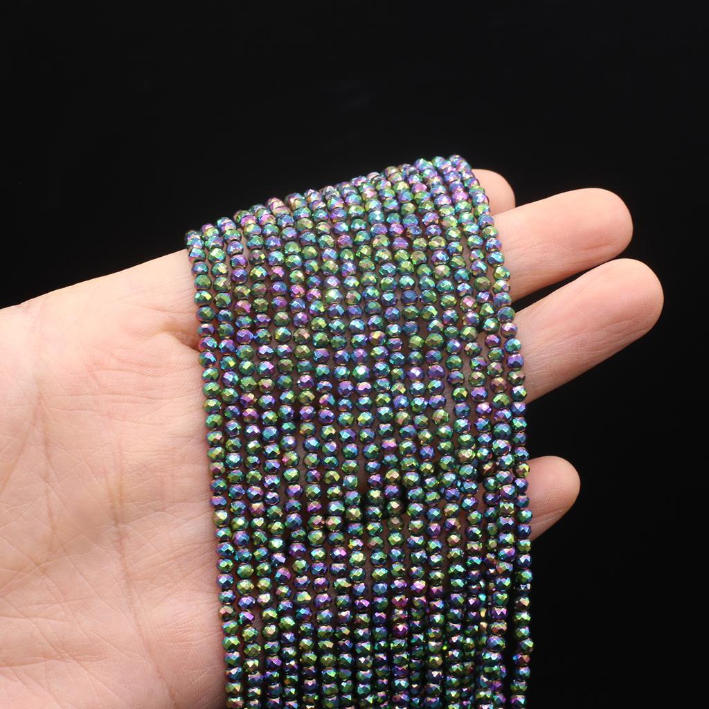 10Strands Faceted Beads 3mm Plated Color Isolation Beads For Jewelry Making DIY Necklace Bracelet Earrings Accessory