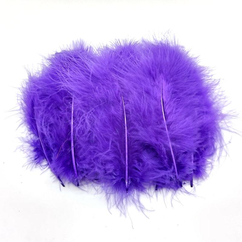 20Pcs Turkey Marabou Feathers Plumes DIY Creative Leisure Decoration Wedding Carnival Handicrafts Accessories Fly Tying Material