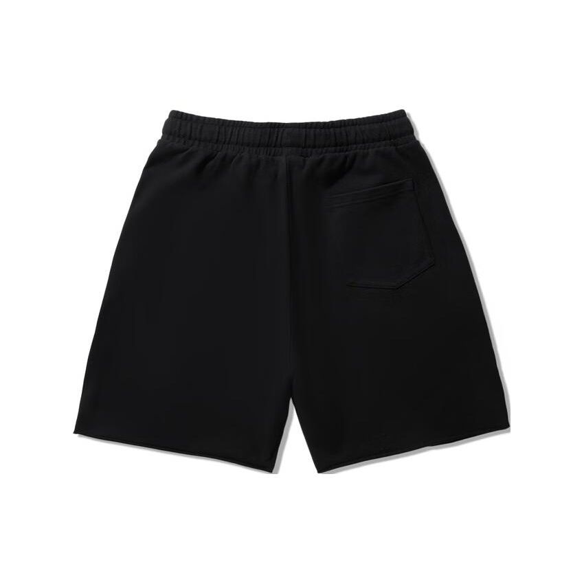 Li Ning X Chong Ran Jednobarevné šněrovací sportovní prodyšné ležérní šortky Pánské šortky Černá AKSU173-1