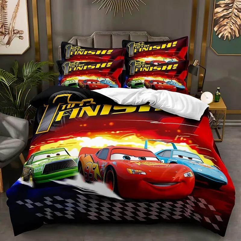 Cartoon Autos Bettwäsche Set Lightning McQueen Bettbezug Jungen Bettwäsche Bettwäsche Geschenk für Kinder