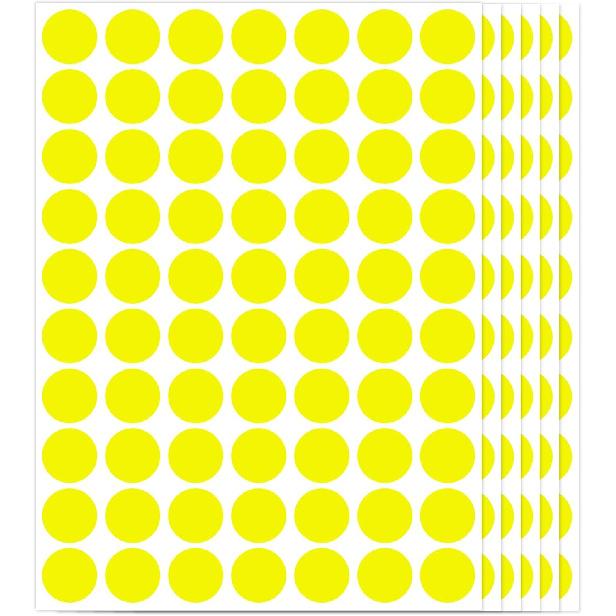 1400 PCS Red Circle Dot Stickers 3/4" Round Color Coding Label Stickers (Red)