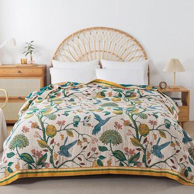 Summer Cotton Gauze Towel Blanket for Home Use - Multi-layer Bedding & Bed Cover for Adults and Couples