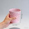 4‑Color Option Single Heart‑Shaped Hollow Lace Plastic Pencil Holder, Cute Desktop Stationery Storage Cup for Office & Study