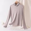  spring new slim-fit inner silk base simple solid color turtleneck t-shirt fashionable casual versatile top