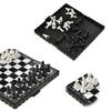 Portable Mini Magnetic Chess Set Reusable Educational Board Game Magnetic Chessboard Set Outdoor Travel Camping Entertainment