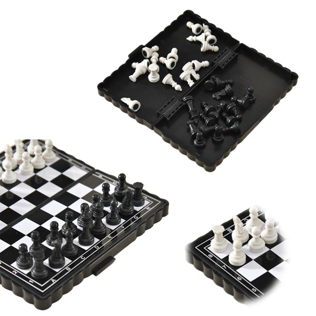 Portable Mini Magnetic Chess Set Reusable Educational Board Game Magnetic Chessboard Set Outdoor Travel Camping Entertainment