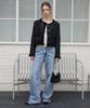 ROSEFRANTZ Soft Fringe Tweed Jacket [Black]