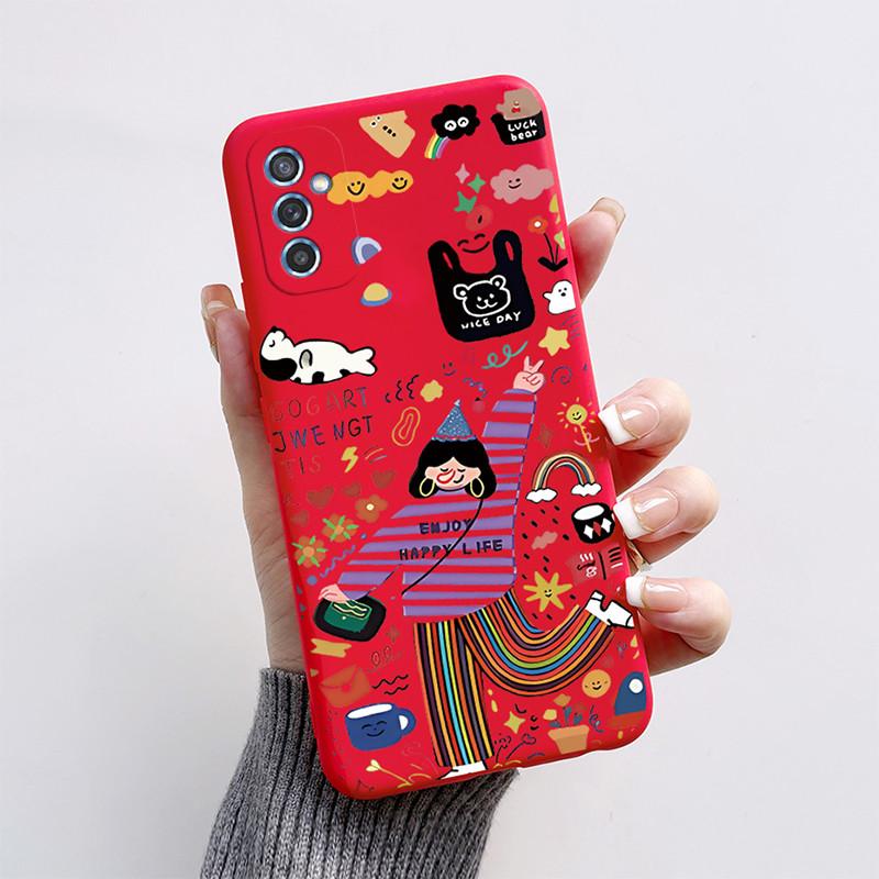 For Samsung Galaxy M52 5G Case Galaxy M23 Cute Cartoon Soft Silicone Phone Cases For Samsung M52 M23 Cover M52 5G Fundas Bumper