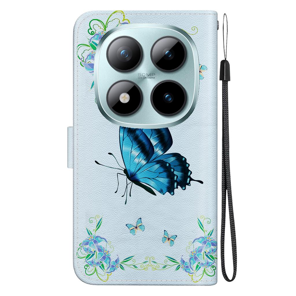 For Xiaomi Redmi Note 15 Pro 5G (Global) Wallet Phone Case Pattern Printing Leather Flip Cover with Strap