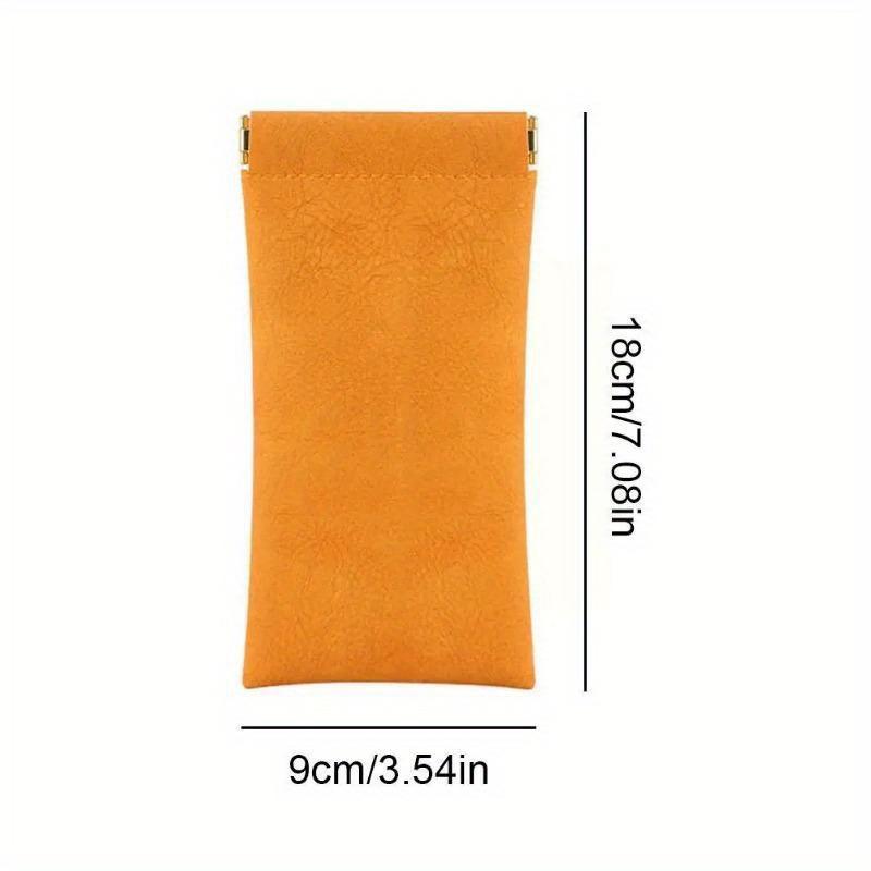 5pcs PU Leather Reading Glasses Bag Case Automatic Closed Sunglasses Cover Eyewear Lightweight Storage Waterproof Protective Bag