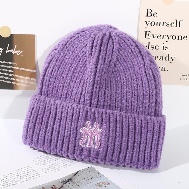 Hat Women's Warm Knitted Korean Edition Trendy Versatile Head Circumference Show Face Small Windproof Ear Protection Woolen