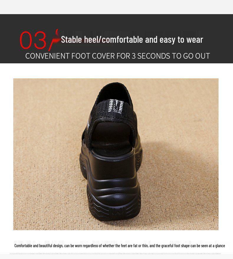 Trendige Sommer-Keilsandalen aus Strick: Peeptoe im Feen-Stil mit Plateauabsatz