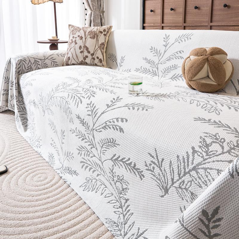 

ins ветер лето прохладный чехол для дивана ткань полотенце противоскользящий ледяной шелк накладка на диван 2025 новый все включено противоскользящий чехол 180*130cm