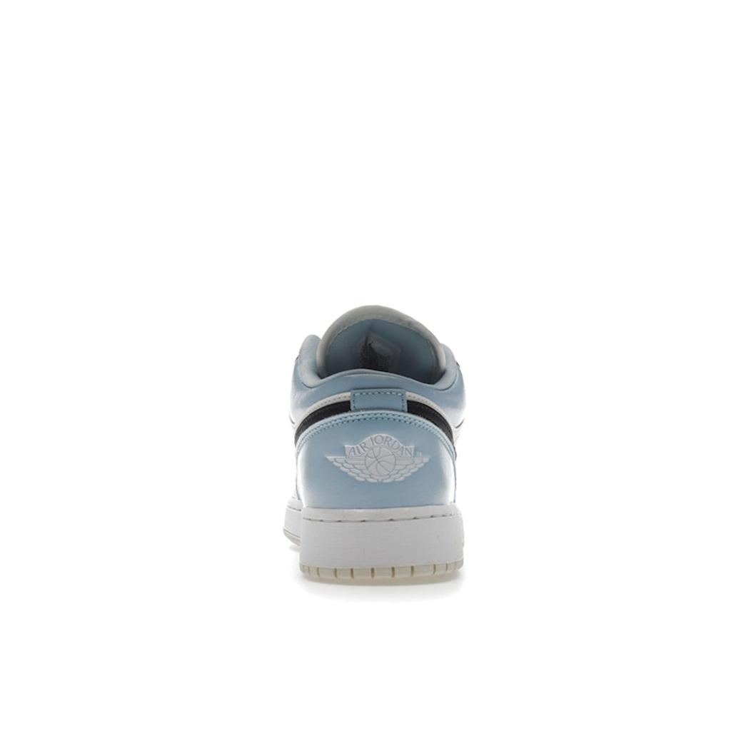 Air Jordan 1 Low GS Ice Blue Kids Sneakers Black Sail White 554723-401