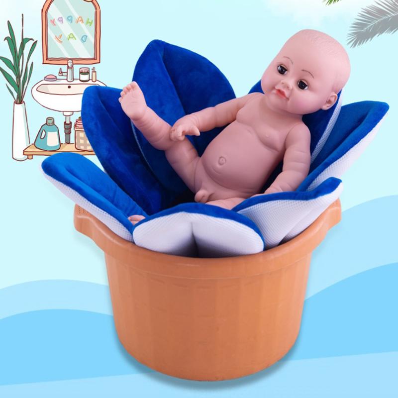 מחצלת אמבטיה לתינוק 70 ס"מ, פרח נפתח, אמבטיה, לידה, מתקפלת, פרח ארבעה עלי כותרת, כרית רחצה, בטיחות תינוק, כרית מושב עלי כותרת