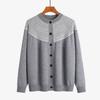New Autumn and Winter Knitwear Women's Cardigan All Match Elegant New Loose Round Neck Casual  Top