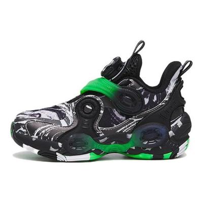 Comfortable Shock Absorbing Durable Mid-Top Basketball Shoes Kids Sneaker Black White 312319953-1