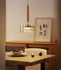 Mid-Century Wabi-Sabi Pendant Light - Japanese Solid Wood, Three-Head Design for Dining Room or Bar Counter
