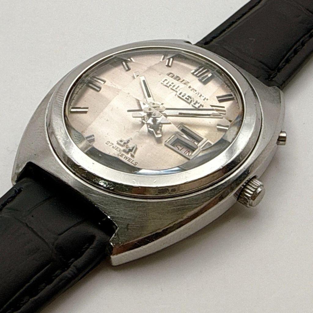 Used B163 [Working/Vintage/New Belt] ORIENT Chrono Ace Automatic Mechanical 27 Jewels Men's Watch