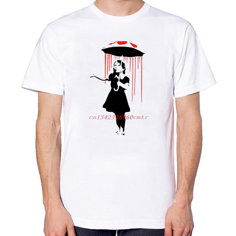 Blood Rain Girl With Umbrella Fashion Funny Streetwear Print T Shirt Summer Cotton Tees Tops Oneck New Shirts And Tshirts