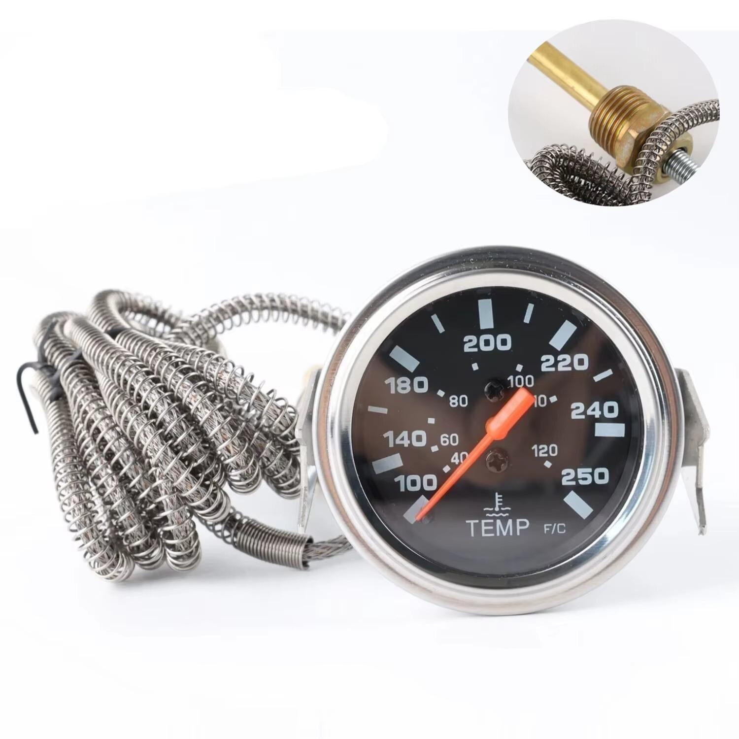 2 52mm Mechanical Water Temp Gauge 12V Water Temperature Gauge 40-120/100-250 Car Water Temp Gauge Water Temp Gauge