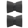 2Pcs Boat Trailer Roller 1.5 X 1.9in Nylon Anti Scratch Bow Roller Assembly for Yacht Marine Motorboat Black