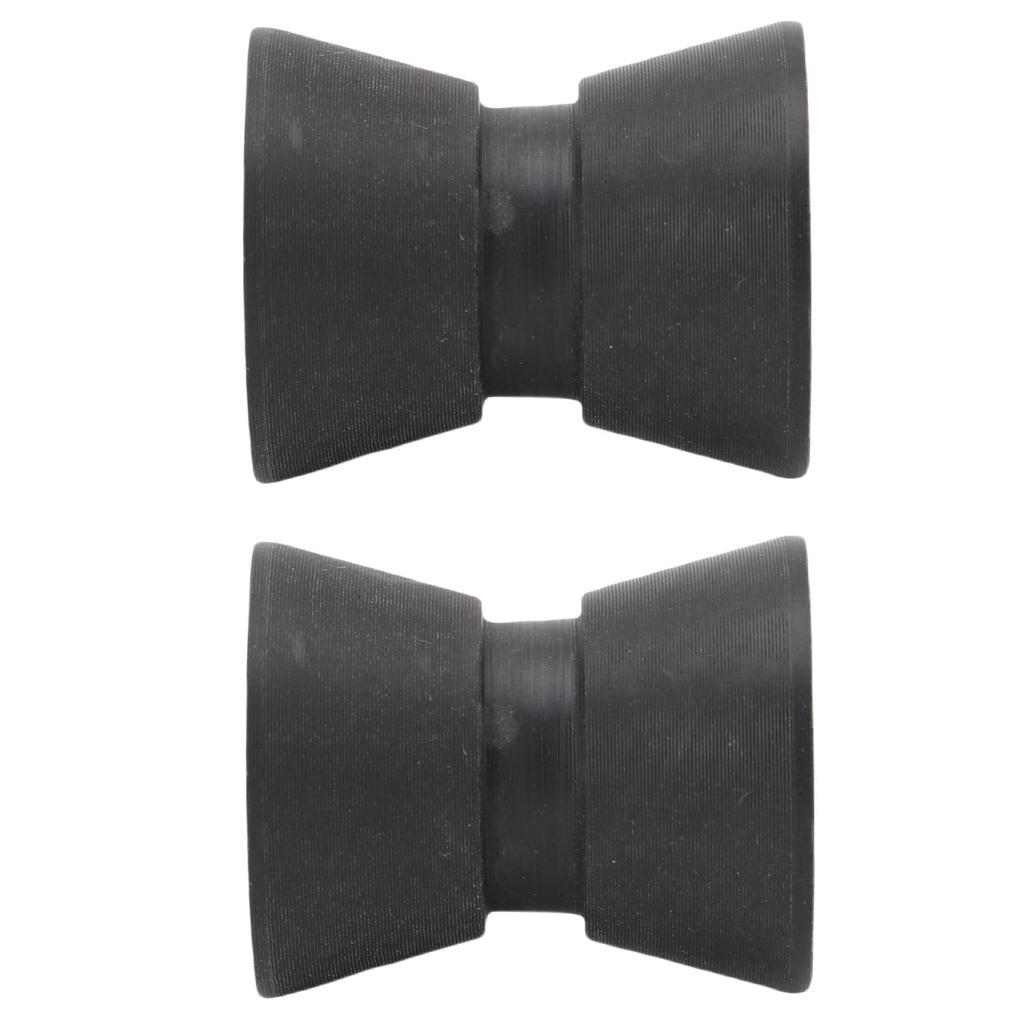 2Pcs Boat Trailer Roller 1.5 X 1.9in Nylon Anti Scratch Bow Roller Assembly for Yacht Marine Motorboat Black